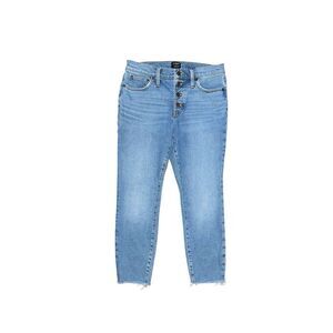 J. Crew Women 9" High-Rise All Day Stretch Skinny Jeans Blue‎ Denim Size 27P